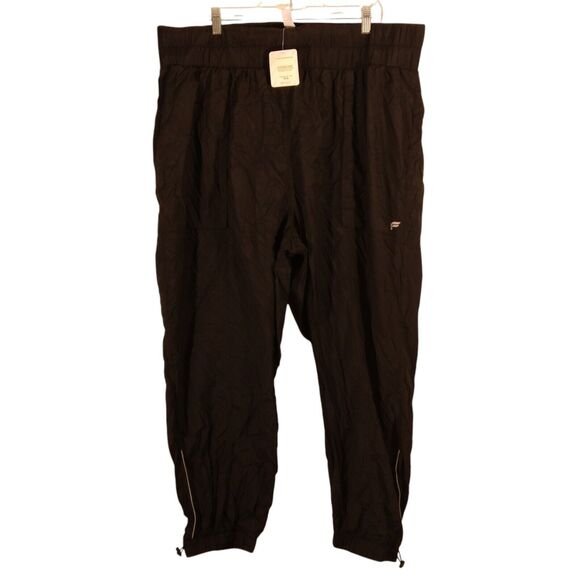 Fabletics ultra high waisted piped nylon pants womens 3XL XXXL black - Picture 1 of 12